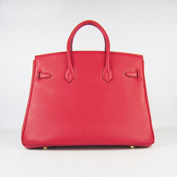 High Quality Fake Hermes Birkin 35CM Togo Leather Bag Red 6089